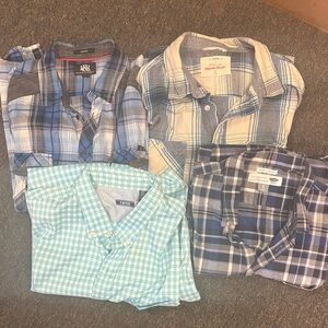 4 piece bundle men’s button shirts